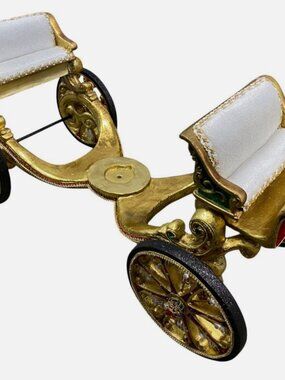 Katherine's Collection Gold Royal Christmas Ball Ornament Carriage Figurine